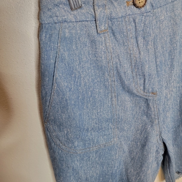 New Frnch Paris size s cotton Bermuda raw hem shorts - Picture 3 of 6